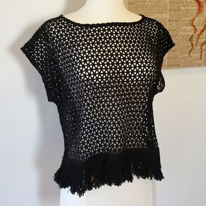 Banana Republic Wheel of Fortune Fringe Top, S